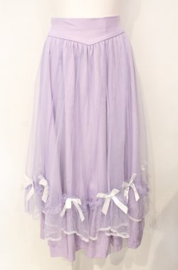 画像1: axes femme POETIQUE / マリンチュールリボンスカート  ラベンダー O-25-07-26-048-AX-SK-IG-OS