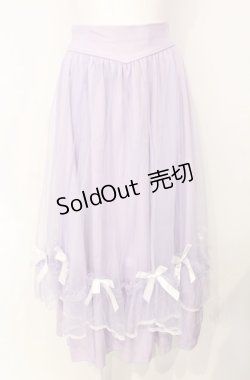 画像1: axes femme POETIQUE / マリンチュールリボンスカート  ラベンダー O-25-07-26-048-AX-SK-IG-ZT506