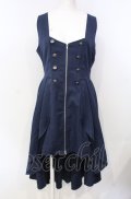 axes femme POETIQUE / ベストデザインミニワンピース  ネイビー O-25-07-26-053-AX-OP-IG-OS