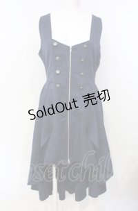 axes femme POETIQUE / ベストデザインミニワンピース  ネイビー O-25-07-26-053-AX-OP-IG-OS