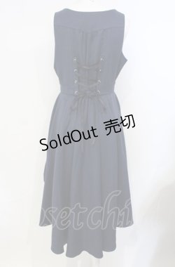 画像3: axes femme POETIQUE / ベストデザインミニワンピース  ネイビー O-25-07-26-053-AX-OP-IG-OS