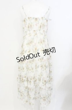 画像4: axes femme / ひまわり柄キャミワンピース  オフ×イエロー O-25-07-26-054-AX-OP-IG-OS