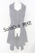 axes femme POETIQUE / 燕尾デザインロングベスト  ネイビー O-25-07-26-055-AX-JA-IG-OS