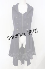 axes femme POETIQUE / 燕尾デザインロングベスト  ネイビー O-25-07-26-055-AX-JA-IG-OS