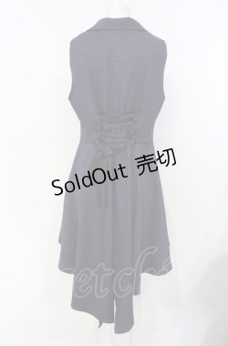 画像3: axes femme POETIQUE / 燕尾デザインロングベスト  ネイビー O-25-07-26-055-AX-JA-IG-OS