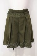axes femme / サイドプリーツキュロット  グリーン O-25-07-26-056-AX-PA-IG-OS