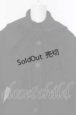画像2: ATELIER BOZ / ケープ付ロングコート  ブラック O-25-07-26-001-EL-CO-IG-OS