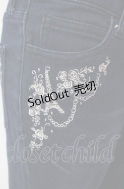 画像3: axes femme / エッフェル塔刺繍デニムパンツ M インディゴ O-25-07-26-057-AX-PA-IG-ZT461