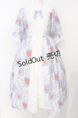 画像1: axes femme kawaii / ハピネスベリーワンピース M サックス O-25-07-26-061-AX-OP-OW-OS