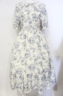 画像1: m petit by misako / トワルドジュイワンピース M ブルー O-25-07-26-062-LO-OP-OW-OS