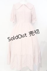 m petit by misako / ギンガムチェックワンピース M ピンク O-25-07-26-064-LO-OP-OW-OS