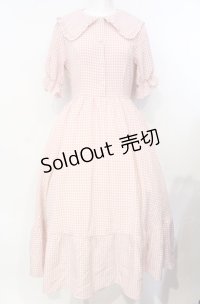 m petit by misako / ギンガムチェックワンピース M ピンク O-25-07-26-064-LO-OP-OW-OS