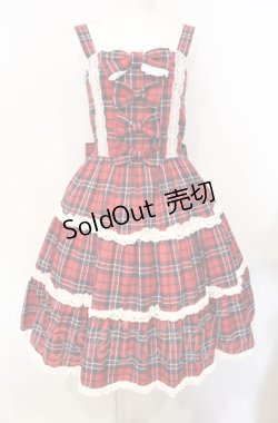 画像1: axes femme kawaii / タータンチェックジャンスカ M アカ O-25-07-26-069-AX-OP-OW-OS