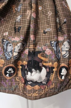 画像2: ALICE and the PIRATES / Dual face 〜phantom and truth〜柄ジャンパースカートII  ブラウン O-25-07-26-070-PA-OP-OW-OS