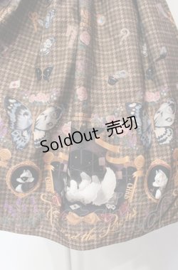 画像2: ALICE and the PIRATES / Dual face 〜phantom and truth〜柄ジャンパースカートII  ブラウン O-25-07-26-070-PA-OP-OW-OS