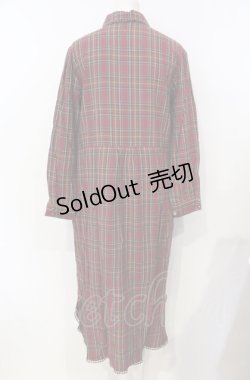 画像3: axes femme / 刺繍入りロングシャツワンピース  ワイン O-25-07-26-071-AX-OP-IG-OS