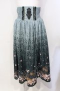 axes femme / アンティーク柄2WAYスカート  グリーン O-25-07-26-073-AX-SK-IG-OS