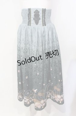 画像1: axes femme / アンティーク柄2WAYスカート  グリーン O-25-07-26-073-AX-SK-IG-OS