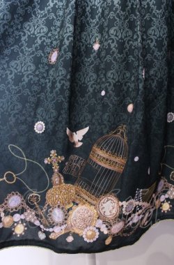 画像2: axes femme / アンティーク柄2WAYスカート  グリーン O-25-07-26-073-AX-SK-IG-OS