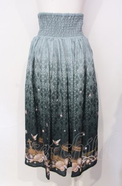 画像3: axes femme / アンティーク柄2WAYスカート  グリーン O-25-07-26-073-AX-SK-IG-OS