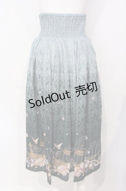画像3: axes femme / アンティーク柄2WAYスカート  グリーン O-25-07-26-073-AX-SK-IG-OS