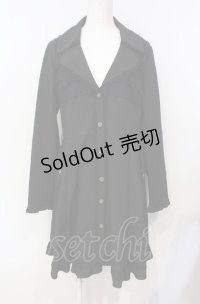axes femme / 薔薇ボタントレンチコート m クロ O-25-07-26-078-AX-CO-IG-OS