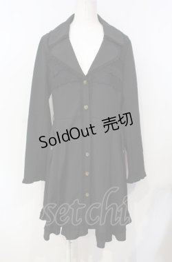 画像1: axes femme / 薔薇ボタントレンチコート m クロ O-25-07-26-078-AX-CO-IG-OS