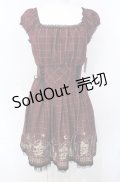 Secret Honey / メリーゴーランド柄ワンピース 2 ワイン O-25-07-26-085-CA-OP-IG-OS