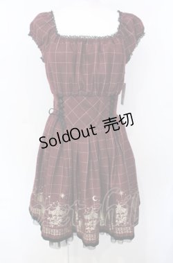 画像1: Secret Honey / メリーゴーランド柄ワンピース 2 ワイン O-25-07-26-085-CA-OP-IG-OS