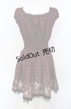 画像4: Secret Honey / メリーゴーランド柄ワンピース 2 ワイン O-25-07-26-085-CA-OP-IG-OS