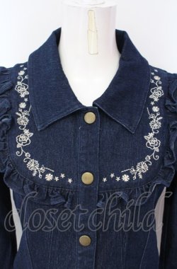 画像2: axes femme POETIQUE / ヨーク刺繍デニムジャケット M インディゴ O-25-07-26-090-AX-JA-IG-OS