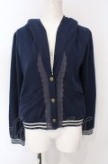 axes femme / ラインリブ使いパーカージャケット M ネイビー O-25-07-26-092-AX-TO-IG-ZT0731D