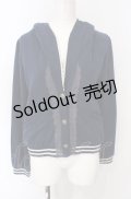 axes femme / ラインリブ使いパーカージャケット M ネイビー O-25-07-26-092-AX-TO-IG-ZT144