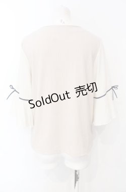 画像3: axes femme / 鍵×本刺繍チューリップ袖プルオーバー  ベージュ O-25-07-26-093-AX-TO-IG-OS