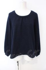 axes femme / バックデザインニット M ネイビー O-25-07-26-097-AX-TO-IG-OS