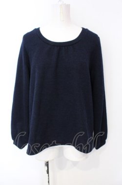 画像1: axes femme / バックデザインニット M ネイビー O-25-07-26-097-AX-TO-IG-OS