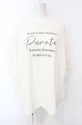 axes femme / ドルマン袖カラーＴシャツ  シロ O-25-07-26-099-AX-TS-IG-OS