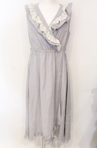 axes femme POETIQUE / フィッシュテールロングワンピース M グレー O-25-07-26-100-AX-OP-IG-OS