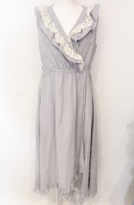 画像1: axes femme POETIQUE / フィッシュテールロングワンピース M グレー O-25-07-26-100-AX-OP-IG-ZH (1)