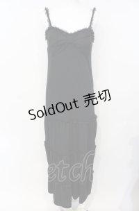 Deary / リボンマキシキャミソールワンピース M クロ O-25-07-26-102-LO-OP-IG-OS