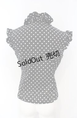 画像4: SEXY DYNAMITE LONDON / ドットノースリーブブラウス M ブラック×ホワイト O-25-07-26-106-PU-BL-OW-OS