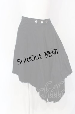 画像1: SEXY DYNAMITE LONDON / カットオフラップスカート F ブラック O-25-07-26-109-PU-SK-OW-ZS