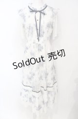 axes femme / フラワーレースワンピース F ブルー O-25-07-26-113-AX-OP-OW-OS