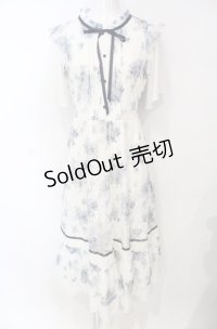 axes femme / フラワーレースワンピース F ブルー O-25-07-26-113-AX-OP-OW-OS