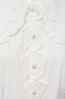 画像2: axes femme kawaii / 半袖丸襟コットンブラウス M シロ O-25-07-26-115-AX-BL-OW-OS
