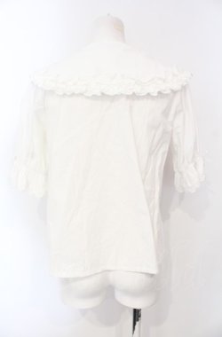画像4: axes femme kawaii / 半袖丸襟コットンブラウス M シロ O-25-07-26-115-AX-BL-OW-OS
