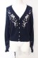 画像1: axes femme / SAKURA刺繍ショートカーディガン F ネイビー O-25-07-26-116-AX-TO-OW-OS (1)