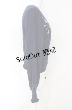画像3: axes femme / SAKURA刺繍ショートカーディガン F ネイビー O-25-07-26-116-AX-TO-OW-OS