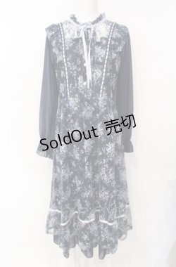 画像1: axes femme / フローラルレースワンピース M ネイビー O-25-07-26-117-AX-OP-OW-OS
