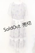 axes femme / 紫陽花シフォンワンピース M ラベンダー O-25-07-26-118-AX-OP-OW-OS